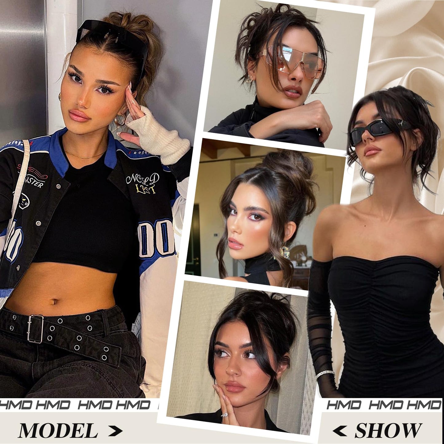 HMD Tousled Updo Messy Bun Hair Piece Hair Extension Ponytail With Elastic Rubber Band Updo Extensions Hairpiece Synthetic Hair Extensions Scrunchies Ponytail Hairpieces for Women(Dark Brown)