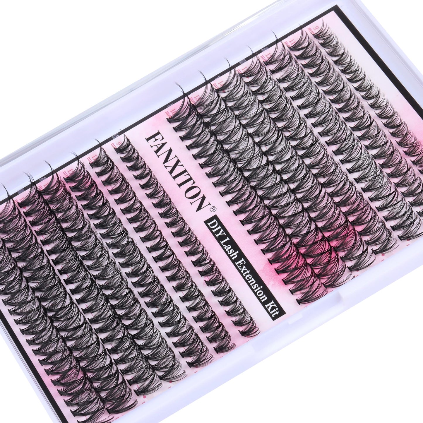 DIY Lash Extension Kit Natural Lash Clusters 30D+40D Mix 9-16 mm D Curl lndividual Lashes Lash Remover 280 pcs Wispy Eyelash Extension Kit with Lash Bond and Seal and Lash Tweezers by FANXITON