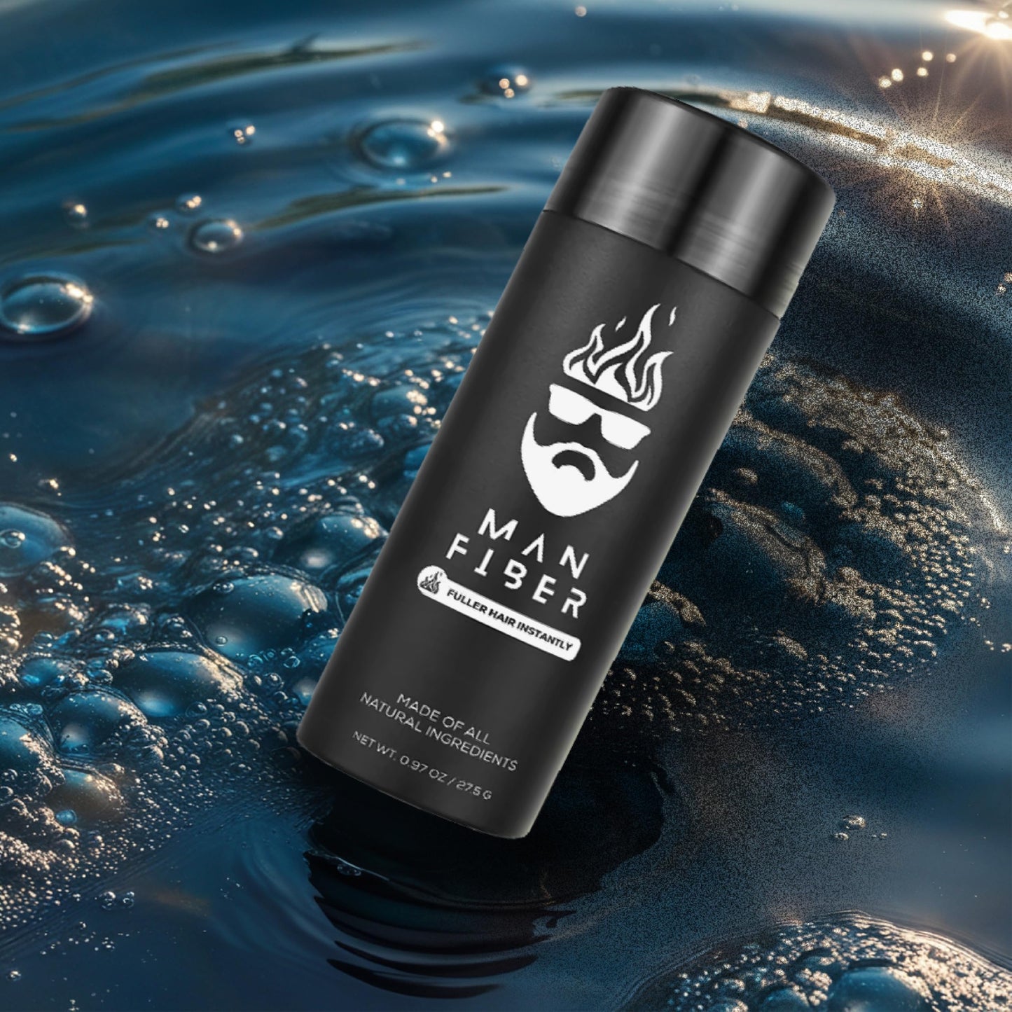 Hair Fibers -27.5g (black) for Instant Thickening and Volumizing of Hair - Reduces appearance of Thinning and Balding - Natural Looking Result | Replenishment Black Hair Fibers for THE MAN KIT