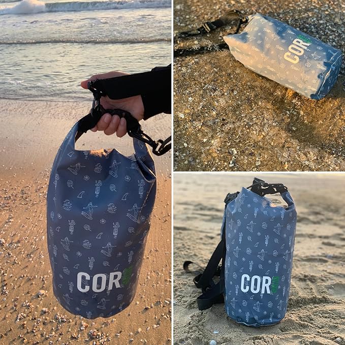 COR Surf Floating Waterproof Dry Bag 3L | 5L |10L | 15L Roll Top Sack Keeps Gear Dry for Kayaking, Rafting, Boating, Swimming, Camping, Hiking, Beach, Fishing