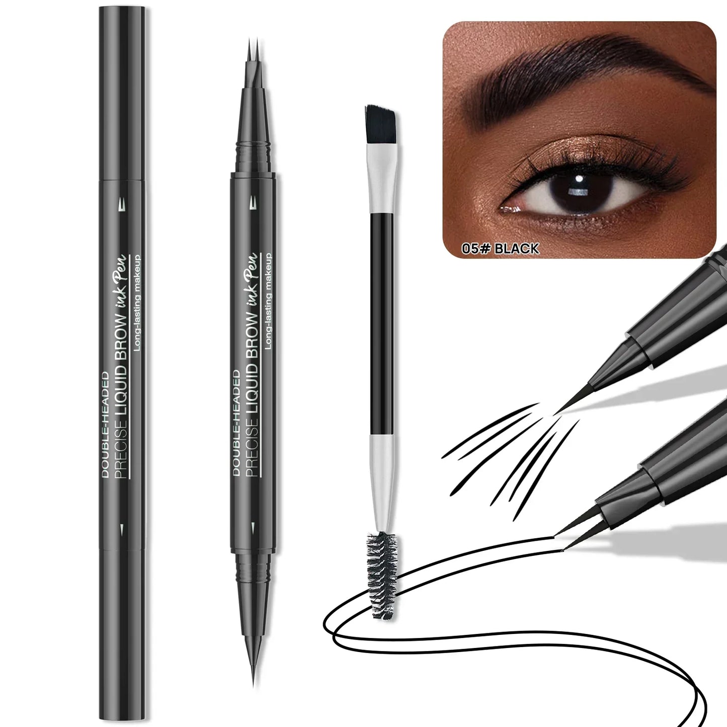 Dual-Ended Waterproof Brow Pencil