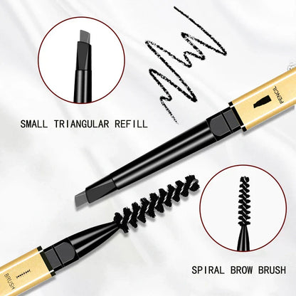 Dual-Ended Waterproof Eyebrow Pencil