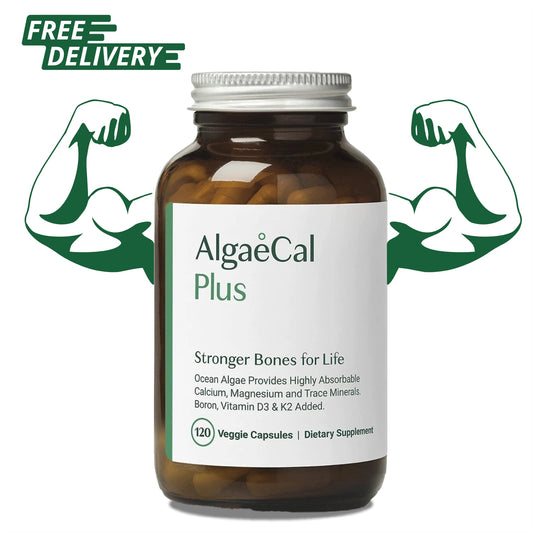 AlgaeCal Plus Stronger Bones - Calcium Supplement 120 Veggie Capsules