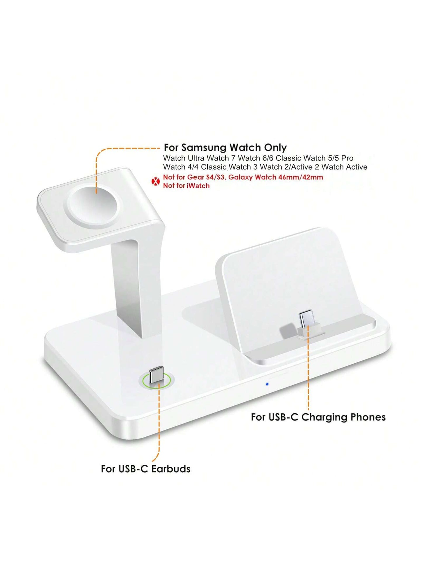 5-in-1 Wireless Charger Dock for iPhone, Samsung & Android Devices