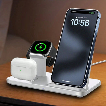 15W 3-in-1 Fast Wireless Charging Dock for iPhone, Watch & AirPods