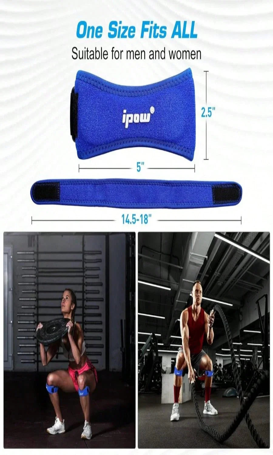 IPOW 2 Pack Knee Straps
