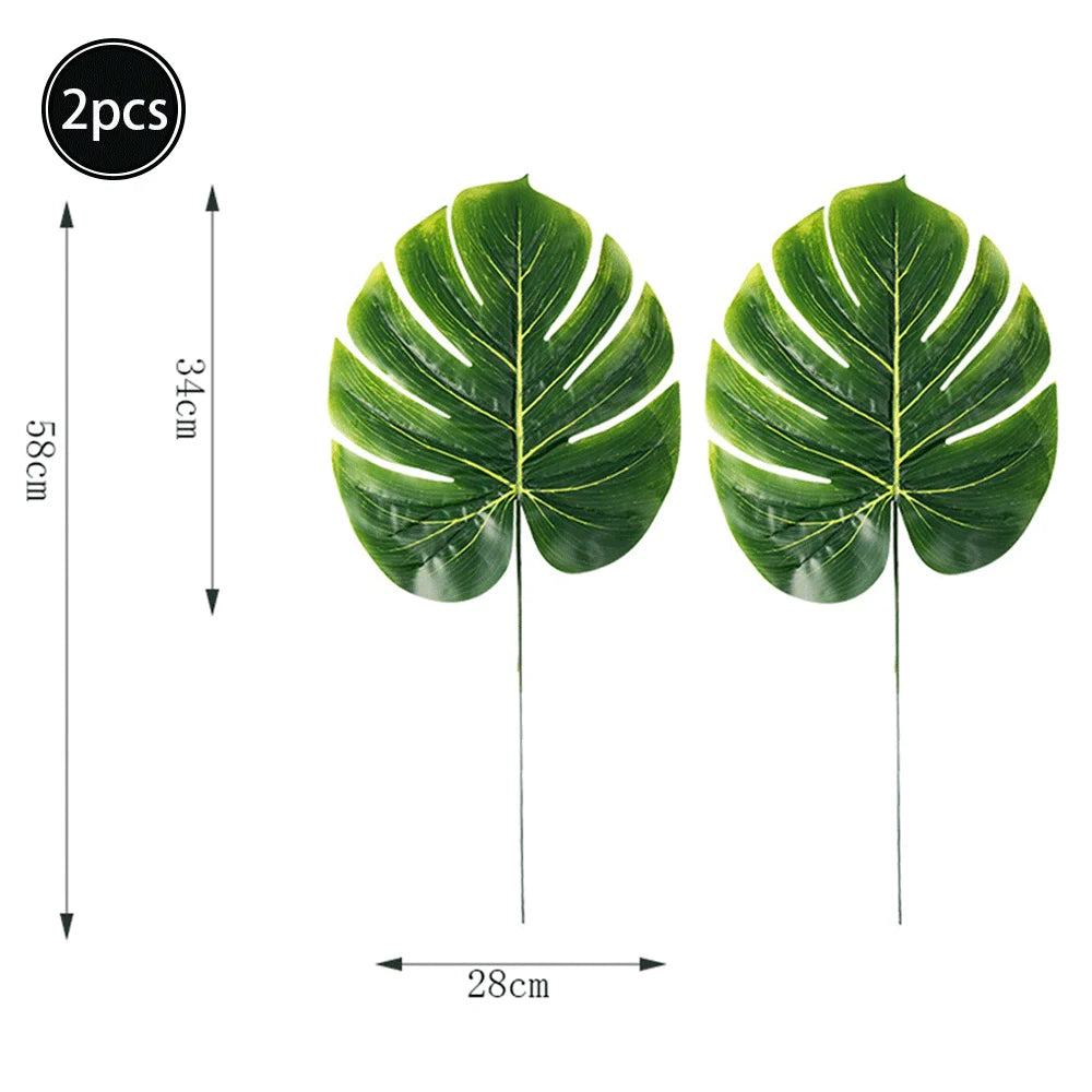 Artificial Tropical Palm Monstera Leaves