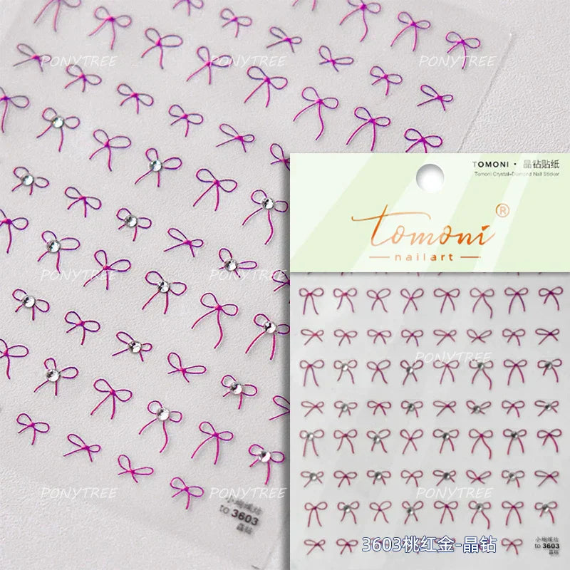 Bowknot 3D Nail Art Stickers