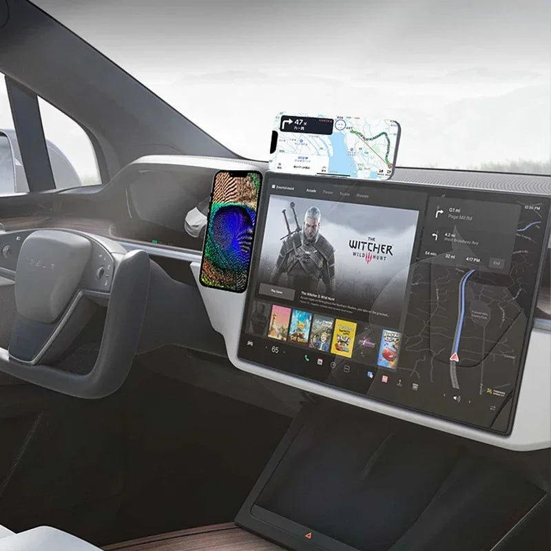 Magnetic Laptop Side Phone Holder