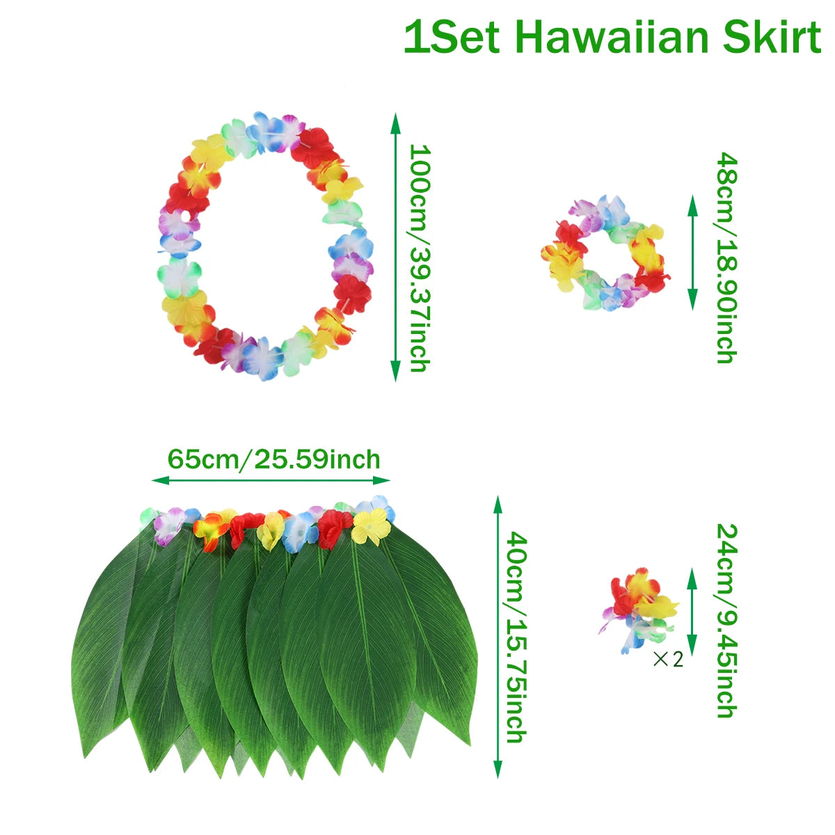 Hawaiian Luau Garland Party Tablecloth