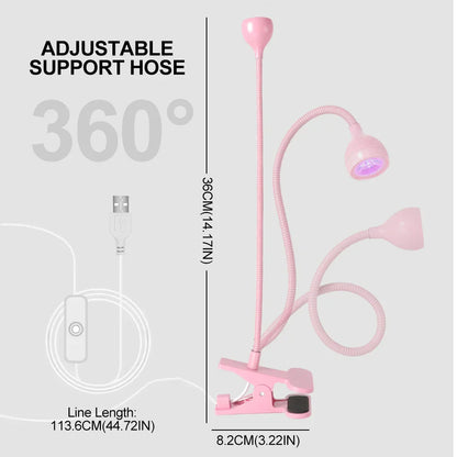 Compact Clip-On UV Nail Lamp