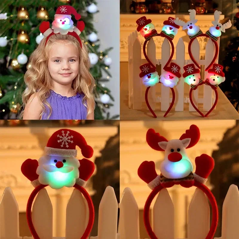 LED Christmas Reindeer Antler Headband