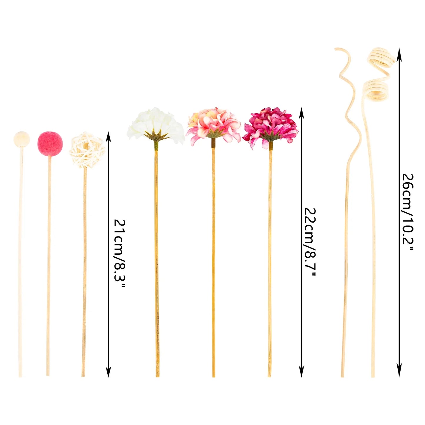 Pink Hydrangea Reed Sticks