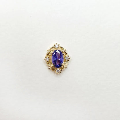 10Pcs Retro Zircon Nail Charms