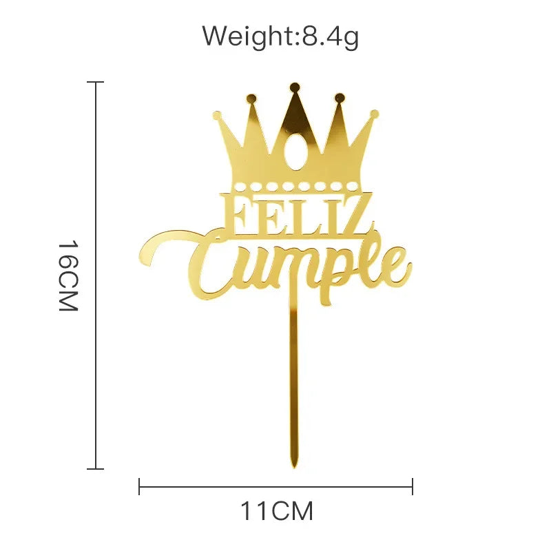 Spanish Feliz Cumpleaños Cake Topper