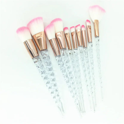 10PCS Unicorn Diamond Brush Set