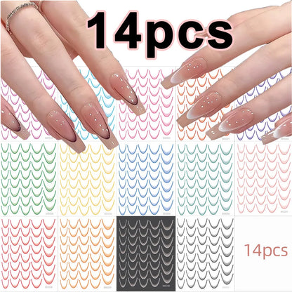 12Sheet Cartoon Stitch Nail Stickers