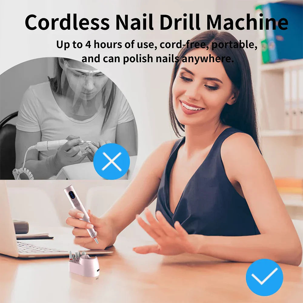 Cordless Electric Nail Drill Machine