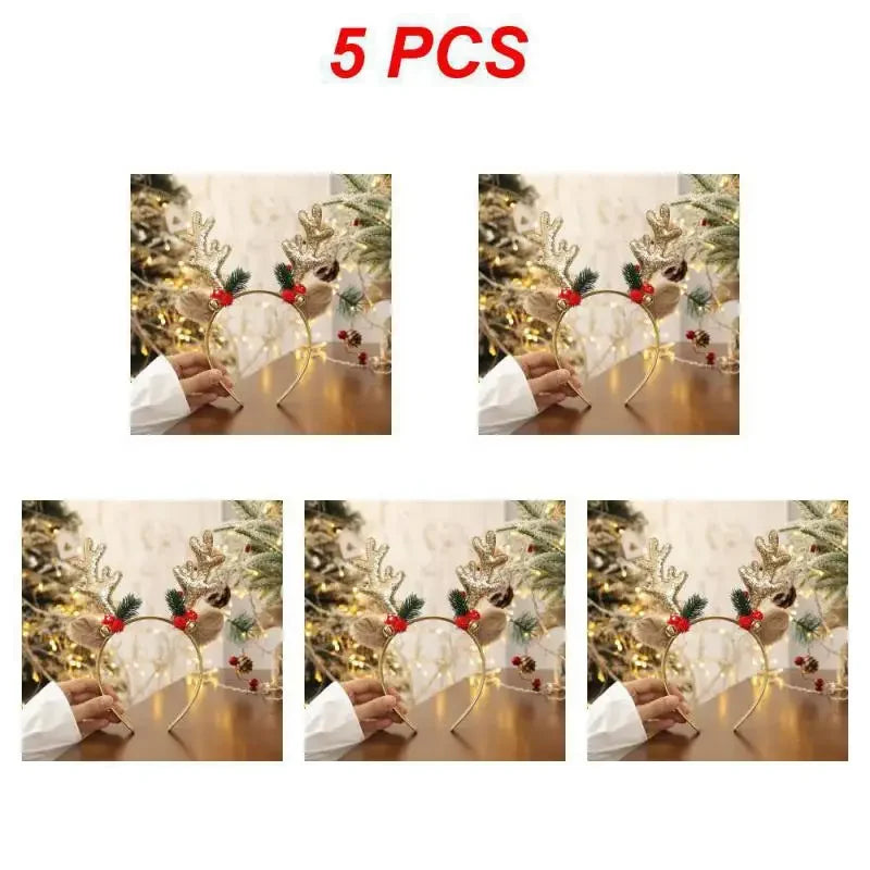 Glitter Reindeer Antler Christmas Headband