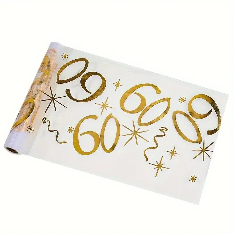 Gold Birthday Party Table Runner