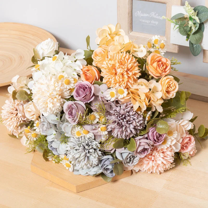 Silk Dandelion Flower Bouquet