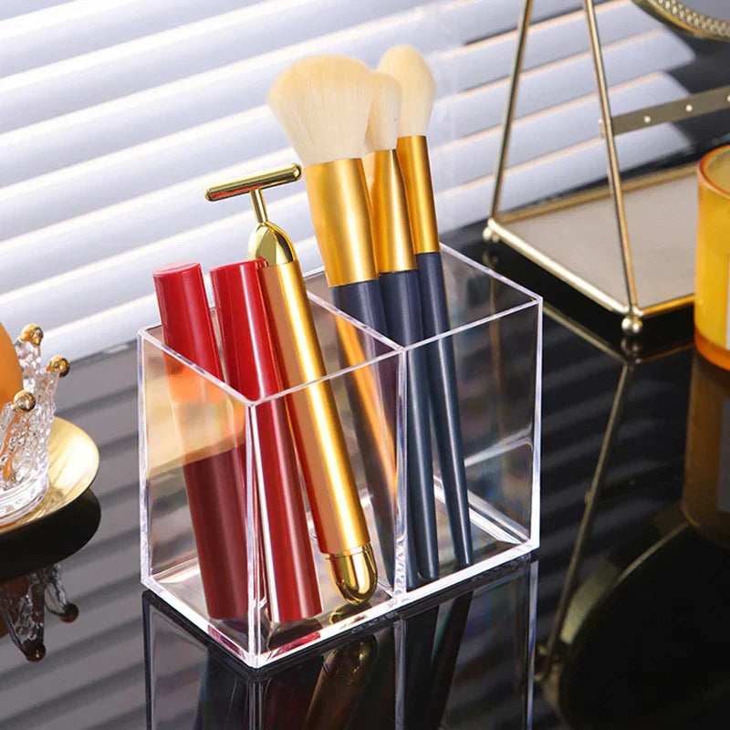 2-Grid Transparent Brush Organizer