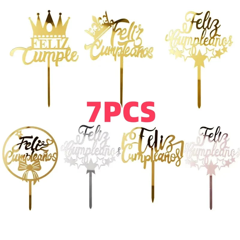 Spanish Feliz Cumpleaños Cake Topper