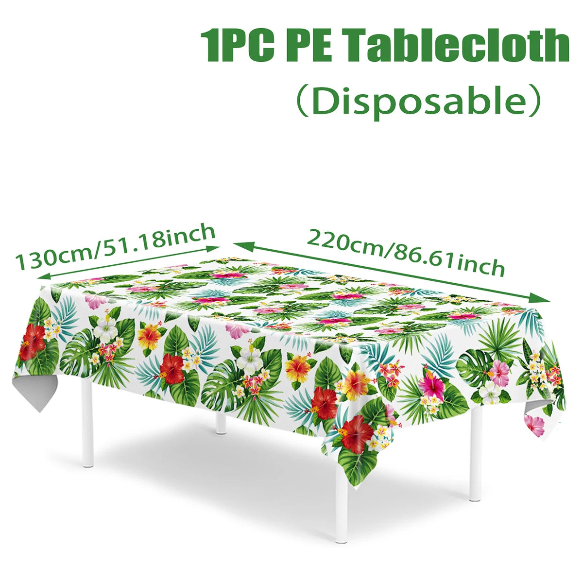Hawaiian Luau Garland Party Tablecloth