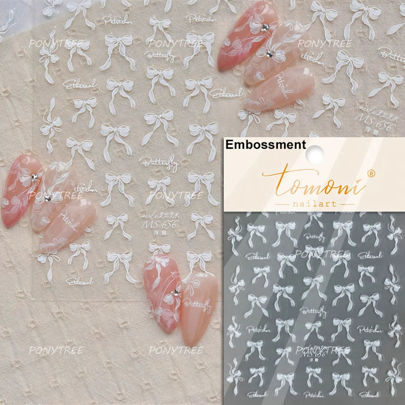 Bowknot 3D Nail Art Stickers