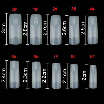 500Pcs Full Cover Nail Tips
