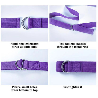Adjustable Cotton Yoga Strap
