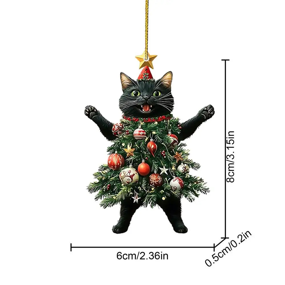 Cute Cat Christmas Tree Ornament