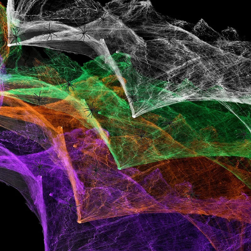 Halloween Stretchy Spider Web Decor