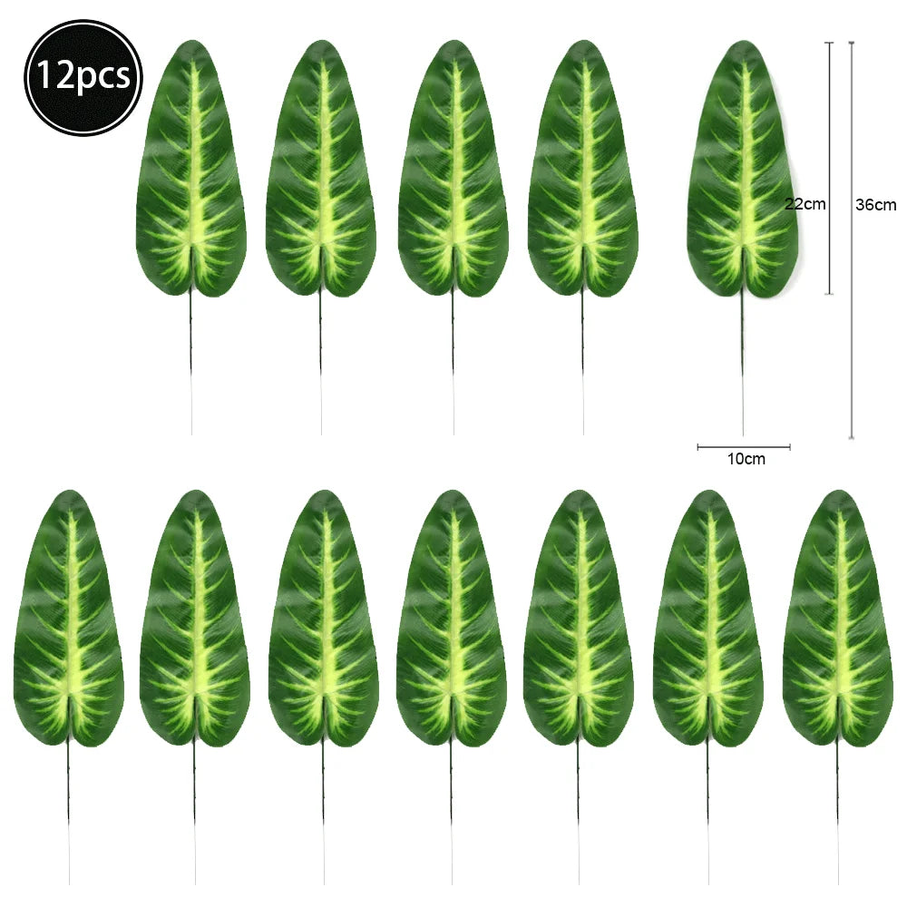 Artificial Tropical Palm Monstera Leaves