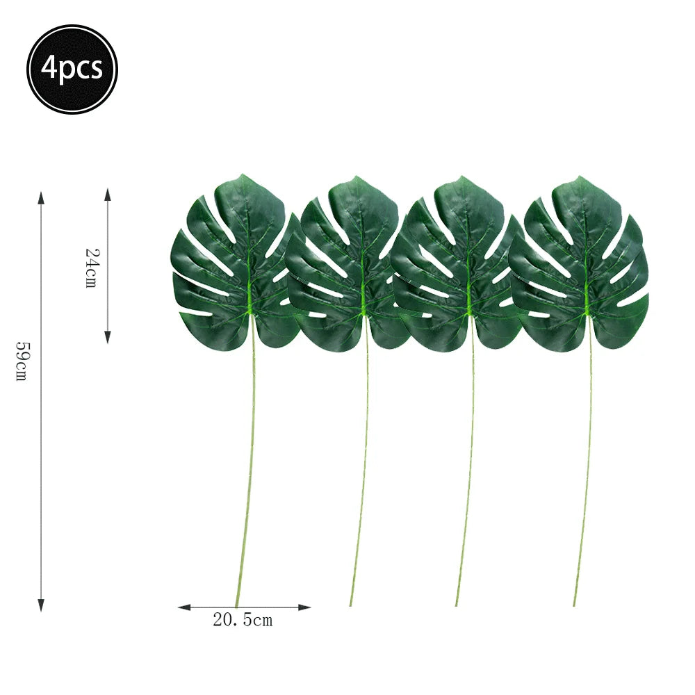 Artificial Tropical Palm Monstera Leaves