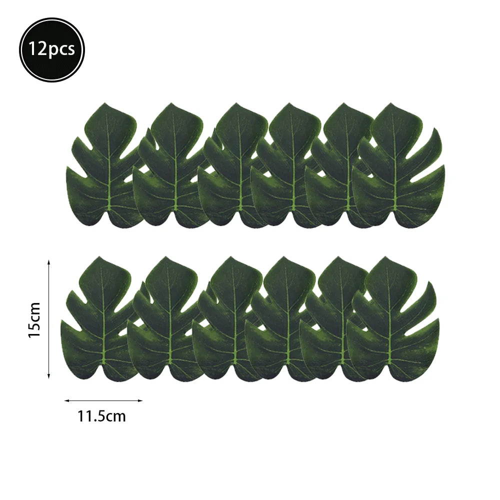 Artificial Tropical Palm Monstera Leaves