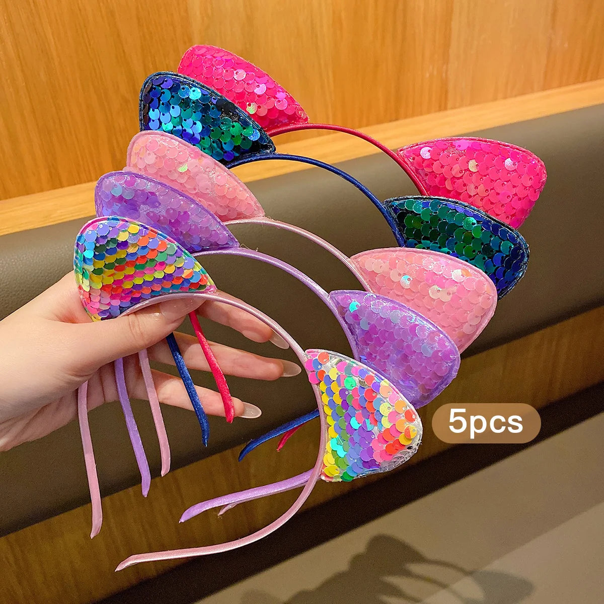 Cute Cat Ear Sequin Headband