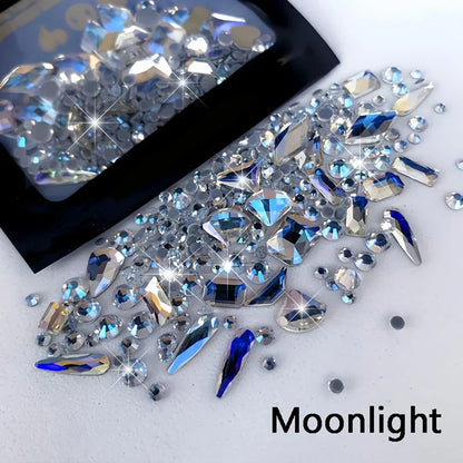 Y2K Glass Rhinestone Nail Set