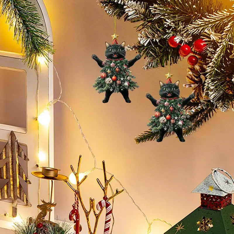 Cute Cat Christmas Tree Ornament