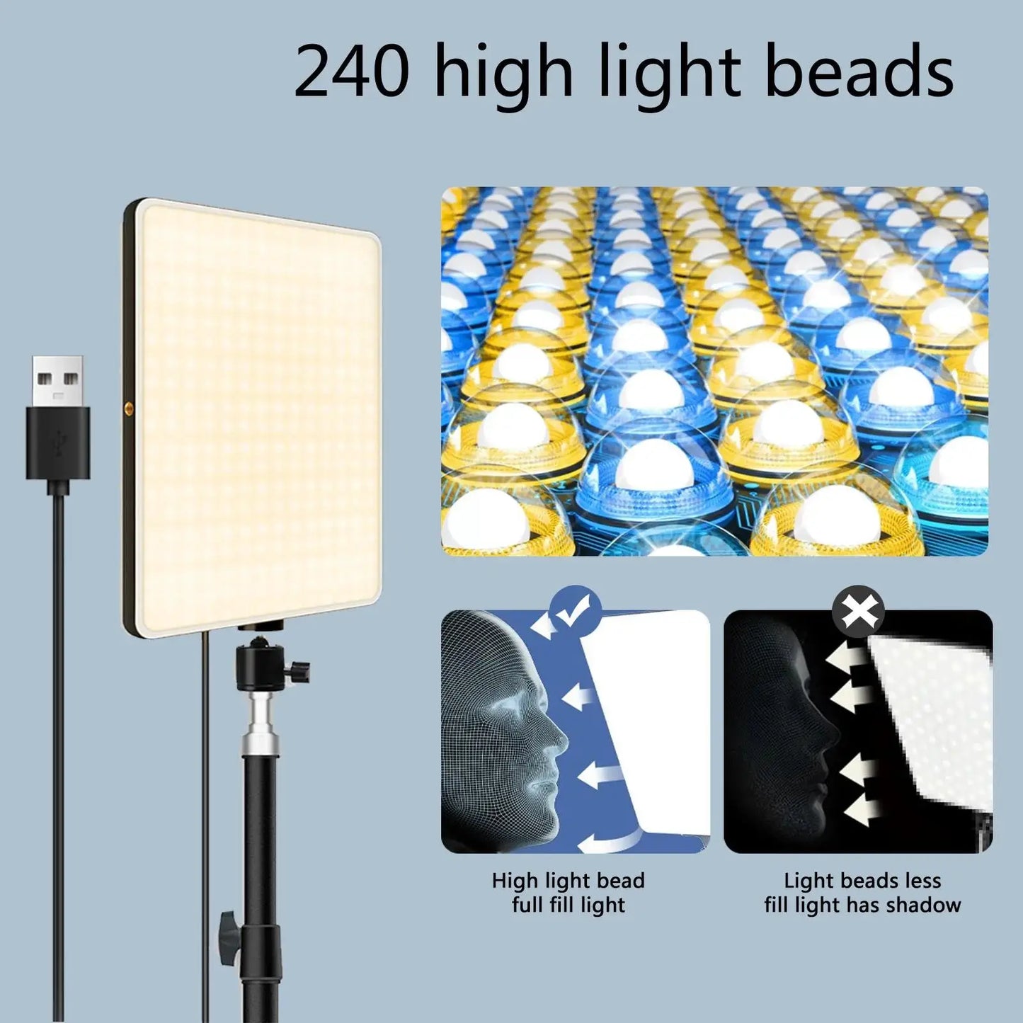 BAODELI LED Photography Light with Stand