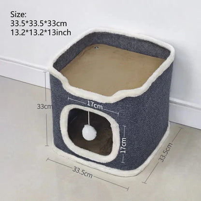 3-Tier Covered Cat Bed