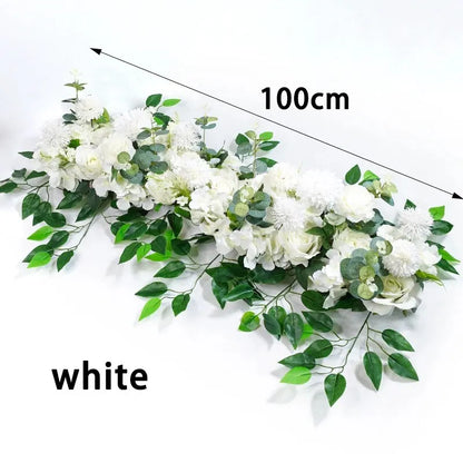 White Rose Floral Row