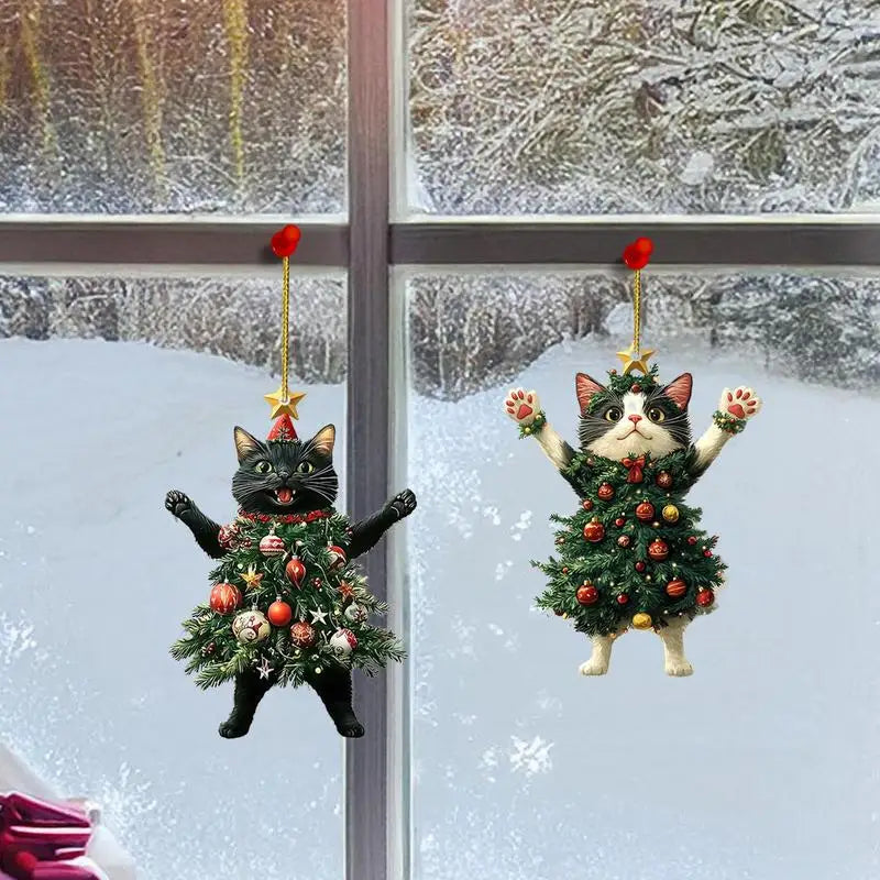 Cute Cat Christmas Tree Ornament