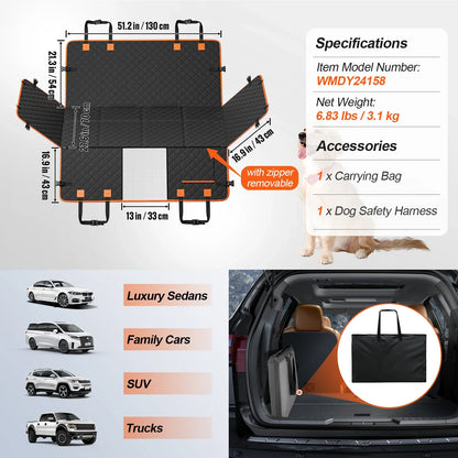 Back Seat Extender Dog Hammock
