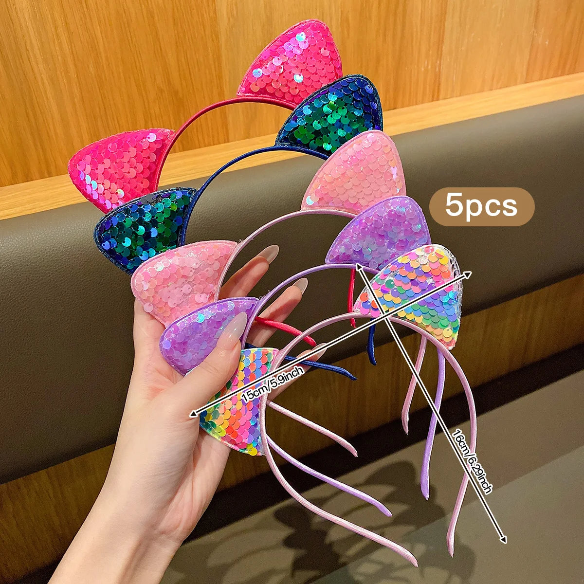 Cute Cat Ear Sequin Headband