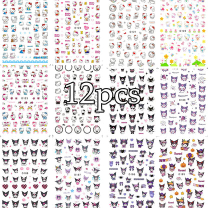 12Sheet Cartoon Stitch Nail Stickers