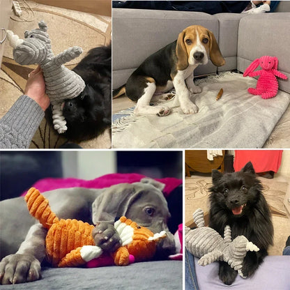 Corduroy Animal Dog Toy