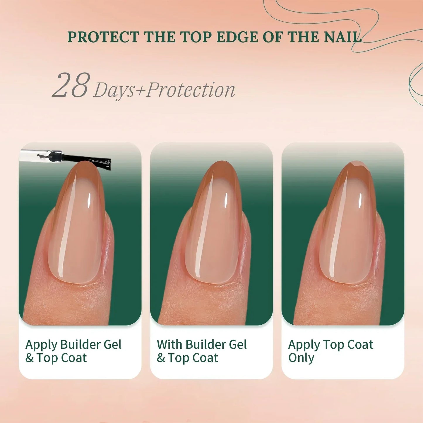 French Almond Gel Nail Tips
