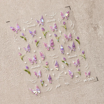 5D Spider Web Nail Sticker