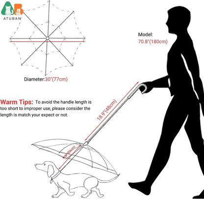 ATUBAN Clear Dog Umbrella